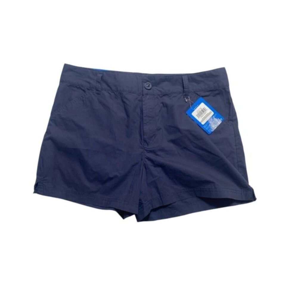 NWT Columbia Holly Hideaway 14 Shorts Blue Court 4" Chino Cotton Walking Summer